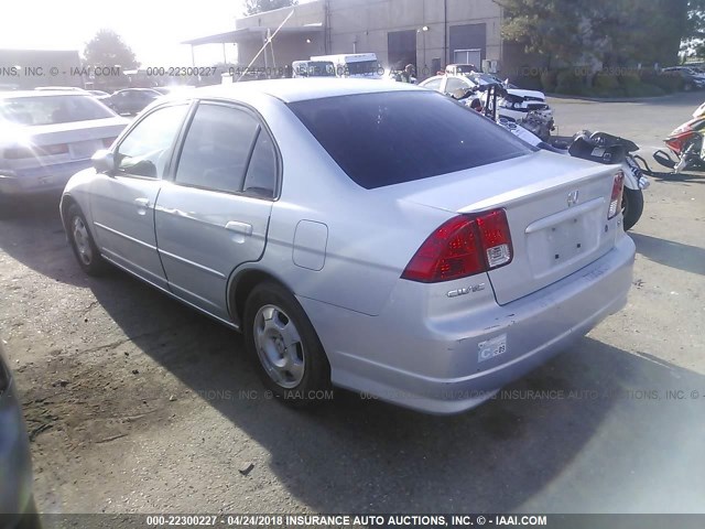 JHMES96694S002788 - 2004 HONDA CIVIC HYBRID Light Blue photo 3