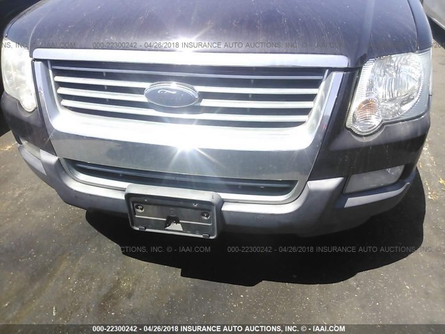 1FMEU63E47UB03604 - 2007 FORD EXPLORER XLT BLACK photo 6