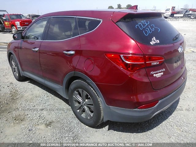 5XYZU3LB2DG054636 - 2013 HYUNDAI SANTA FE SPORT  MAROON photo 3