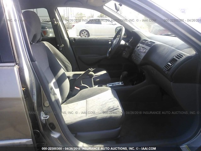 JHMES96625S004545 - 2005 HONDA CIVIC HYBRID GRAY photo 5