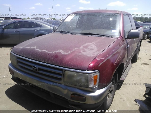 JT4TN14D5V0037313 - 1997 TOYOTA T100 XTRACAB SR5 BURGUNDY photo 2