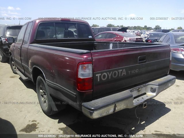 JT4TN14D5V0037313 - 1997 TOYOTA T100 XTRACAB SR5 BURGUNDY photo 3