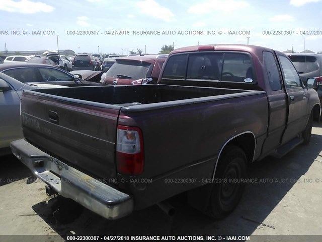 JT4TN14D5V0037313 - 1997 TOYOTA T100 XTRACAB SR5 BURGUNDY photo 4