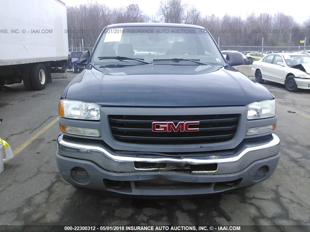 2GTEC19V751282165 - 2005 GMC NEW SIERRA C1500 BLUE photo 6