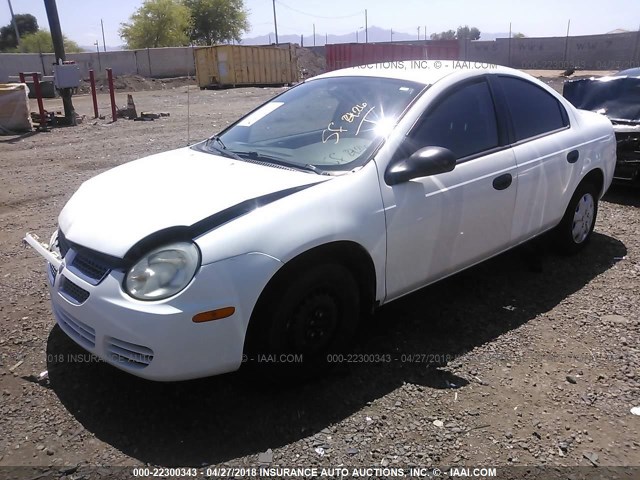 1B3ES26C35D170822 - 2005 DODGE NEON SE WHITE photo 2