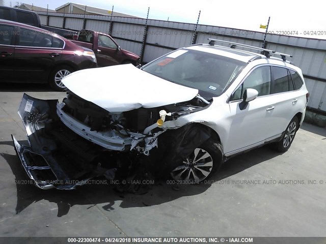 4S4BSATC6J3236078 - 2018 SUBARU OUTBACK TOURING WHITE photo 2