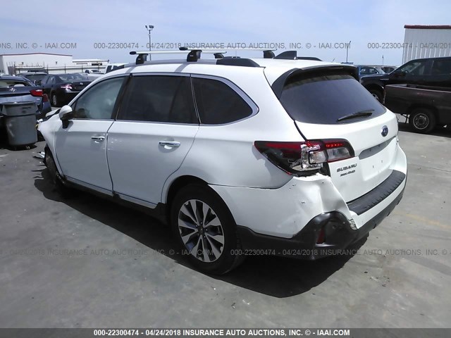 4S4BSATC6J3236078 - 2018 SUBARU OUTBACK TOURING WHITE photo 3