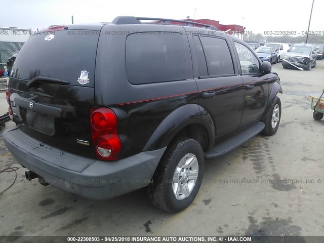 1D8HB38P17F559775 - 2007 DODGE DURANGO SXT BLACK photo 4