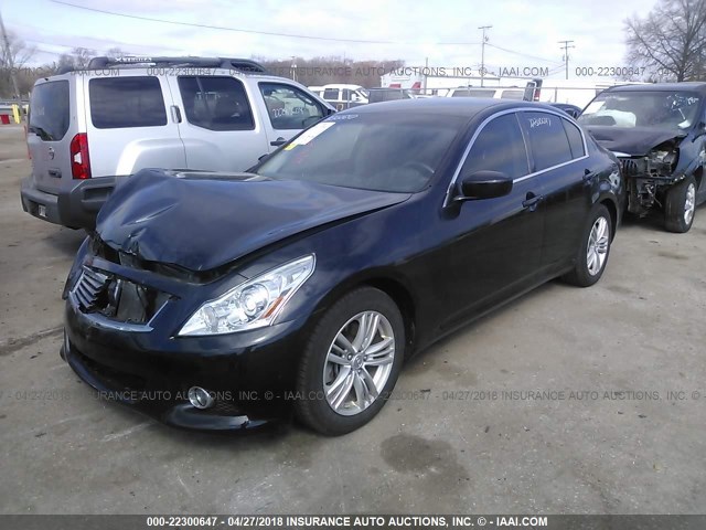 JN1DV6AP5BM602165 - 2011 INFINITI G25 JOURNEY BLACK photo 2