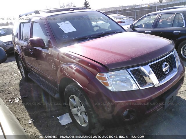 5N1AR18B38C649481 - 2008 NISSAN PATHFINDER S/LE/SE RED photo 1