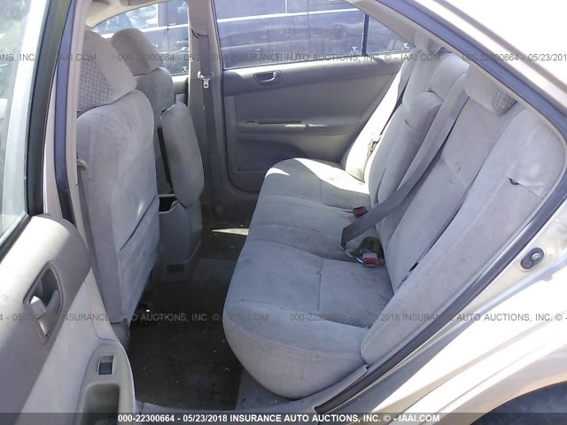 4T1BE32K63U750554 - 2003 TOYOTA CAMRY LE/XLE/SE SILVER photo 8