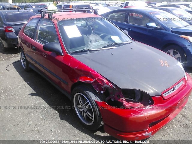 2HGEJ6420VH109371 - 1997 HONDA CIVIC CX RED photo 1