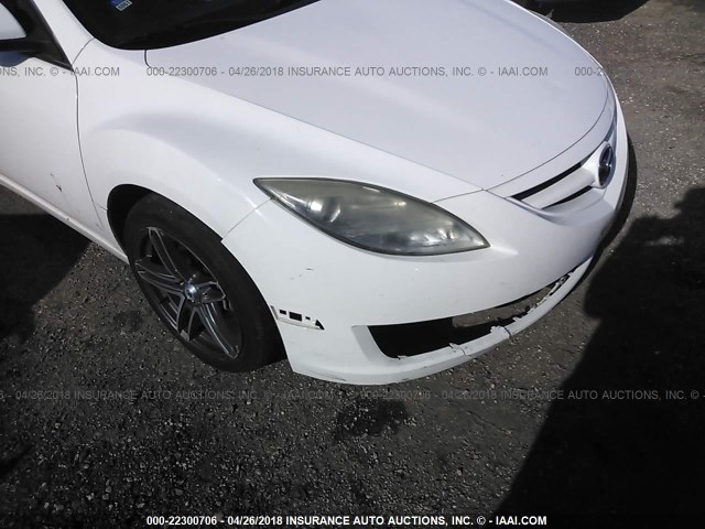 1YVHP81A895M43138 - 2009 MAZDA 6 I WHITE photo 6