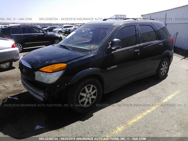 3G5DB03E32S500580 - 2002 BUICK RENDEZVOUS CX/CXL BLACK photo 2