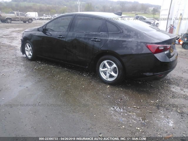 1G1ZB5STXGF340343 - 2016 CHEVROLET MALIBU LS შავი ფოტო 3
