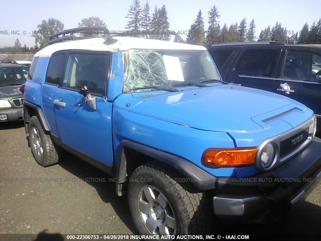 JTEBU11F670023858 - 2007 TOYOTA FJ CRUISER BLUE photo 6