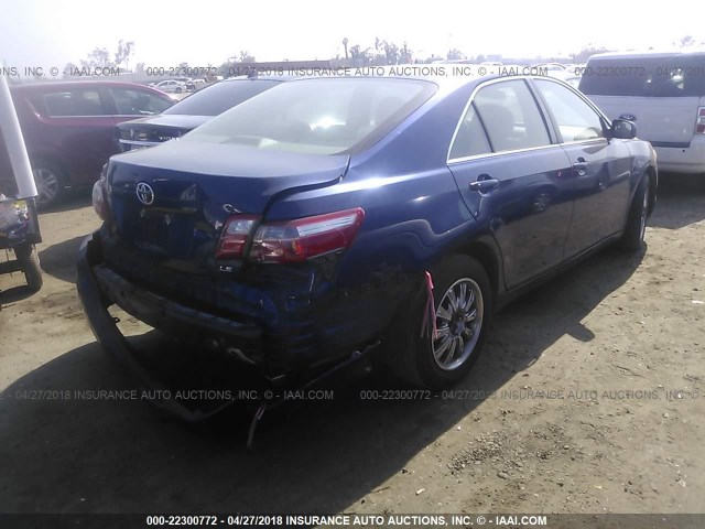 4T1BE46K87U103661 - 2007 TOYOTA CAMRY NEW GENERAT CE/LE/XLE/SE BLUE photo 4