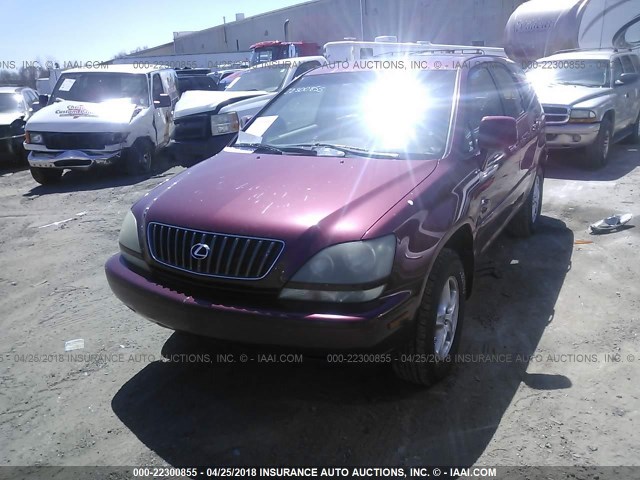 JT6HF10U6X0069707 - 1999 LEXUS RX 300 RED photo 2