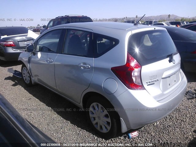 3N1CE2CP0FL435182 - 2015 NISSAN VERSA NOTE S/S PLUS/SV/SL/SR SILVER photo 3