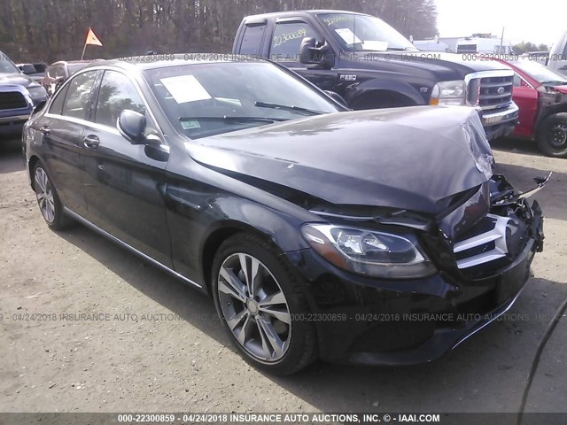 55SWF4KB2FU025845 - 2015 MERCEDES-BENZ C 300 4MATIC BLACK photo 1