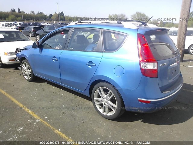 KMHDC8AE5BU097933 - 2011 HYUNDAI ELANTRA TOURING GLS/SE BLUE photo 3