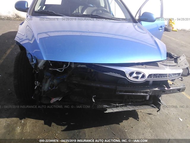 KMHDC8AE5BU097933 - 2011 HYUNDAI ELANTRA TOURING GLS/SE BLUE photo 6