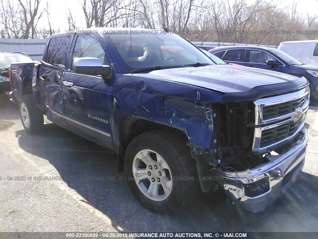 3GCUKSEC9EG423950 - 2014 CHEVROLET SILVERADO K1500 LTZ BLUE photo 1