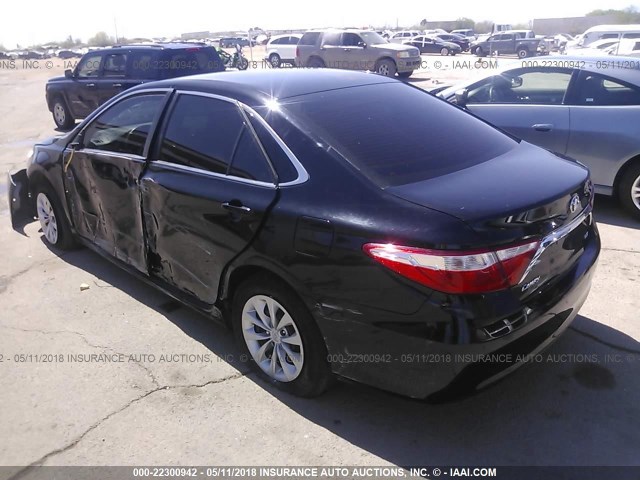 4T4BF1FK5GR573714 - 2016 TOYOTA CAMRY LE/XLE/SE/XSE BLACK photo 3