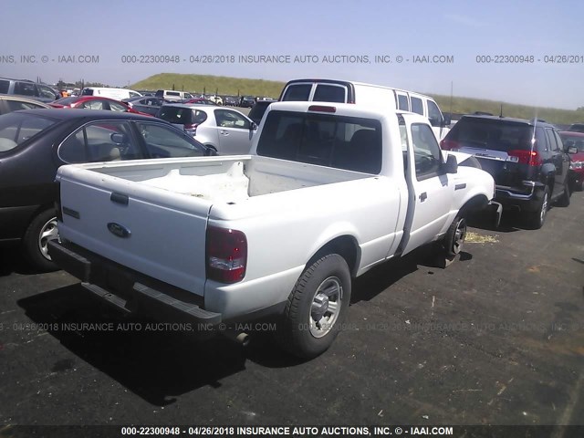 1FTYR10D88PA44994 - 2008 FORD RANGER WHITE photo 4