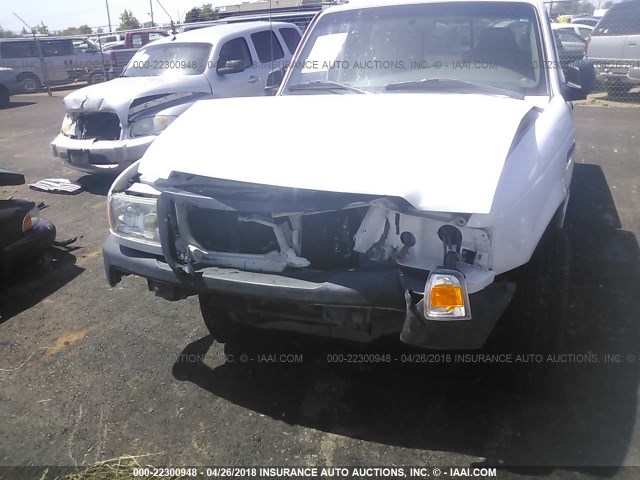 1FTYR10D88PA44994 - 2008 FORD RANGER WHITE photo 6