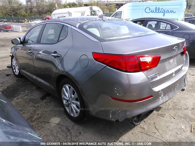 5XXGM4A76FG508356 - 2015 KIA OPTIMA LX GRAY photo 3