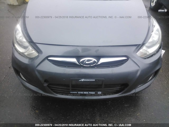 KMHCU4AE2CU183929 - 2012 HYUNDAI ACCENT GLS/GS/SE GRAY photo 6