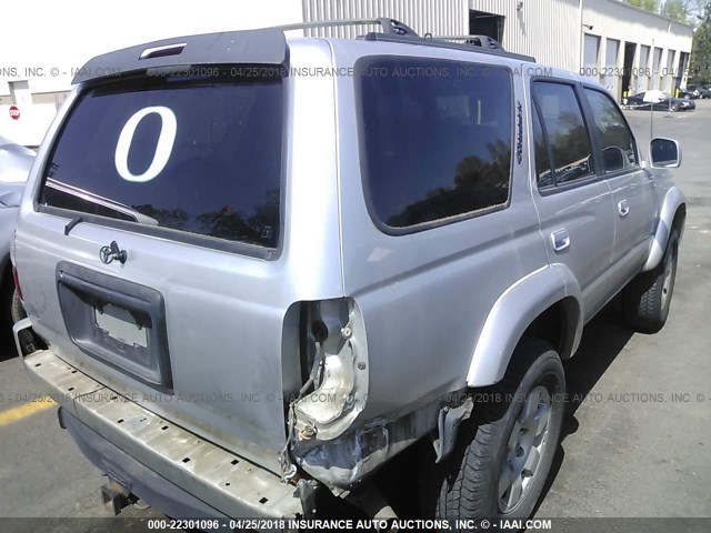 JT3GN86R710201291 - 2001 TOYOTA 4RUNNER SR5 SILVER photo 4