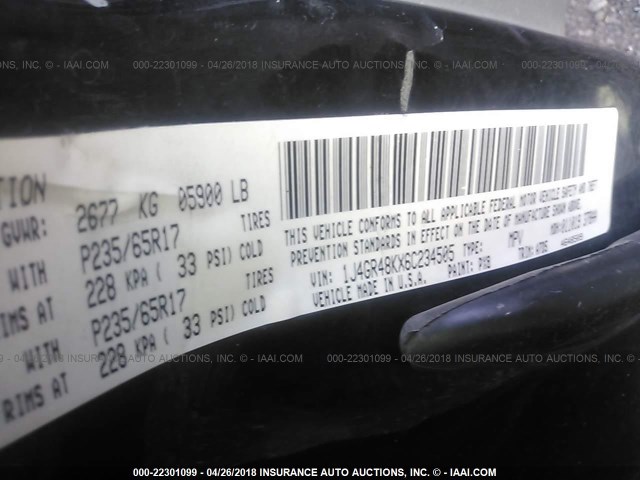 1J4GR48KX6C234505 - 2006 JEEP GRAND CHEROKEE LAREDO/COLUMBIA/FREEDOM 黑色 照片 9