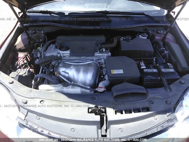4T1BF1FK4GU597027 - 2016 TOYOTA CAMRY LE/XLE/SE/XSE 勃艮第红 照片 10