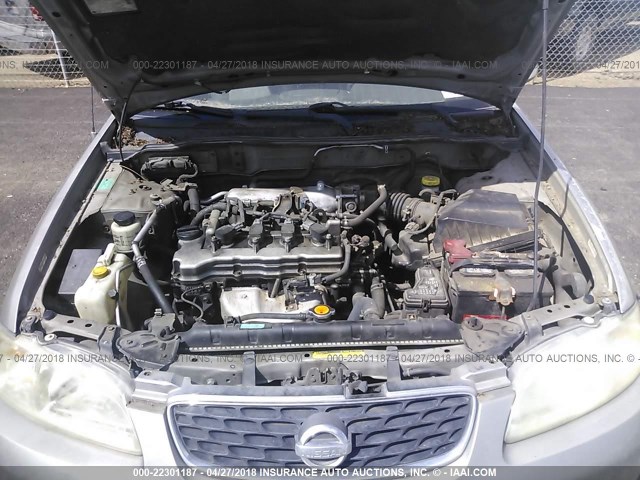 3N1CB51D83L710120 - 2003 NISSAN SENTRA XE/GXE GRAY photo 10