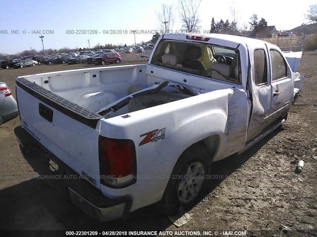 1GTEK29J69Z216080 - 2009 GMC SIERRA K1500 SLE WHITE photo 4