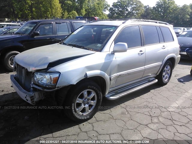 JTEDP21A750063440 - 2005 TOYOTA HIGHLANDER LIMITED SILVER photo 2