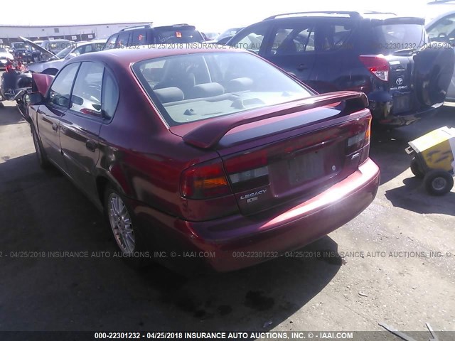 4S3BE635836214272 - 2003 SUBARU LEGACY L/L SPECIAL MAROON photo 3