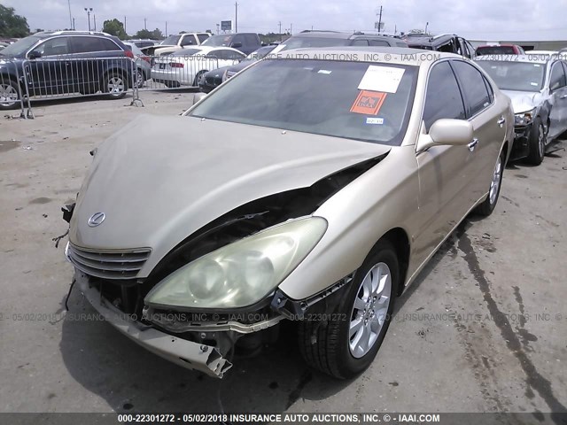 JTHBA30GX40003402 - 2004 LEXUS ES 330 GOLD photo 2