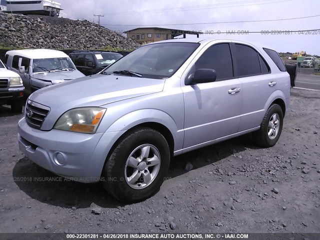 KNDJD736175715240 - 2007 KIA SORENTO EX/LX SILVER photo 2