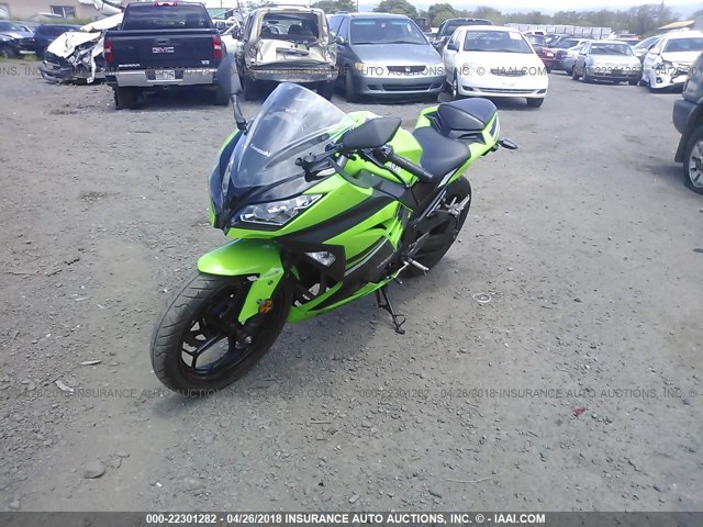 JKAEX8B14EA001962 - 2014 KAWASAKI EX300 B GREEN photo 2