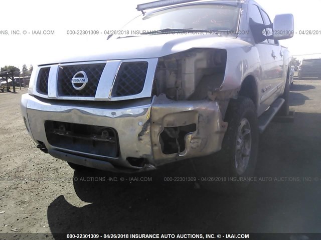 1N6AA07BX5N540004 - 2005 NISSAN TITAN XE/SE/LE SILVER photo 6