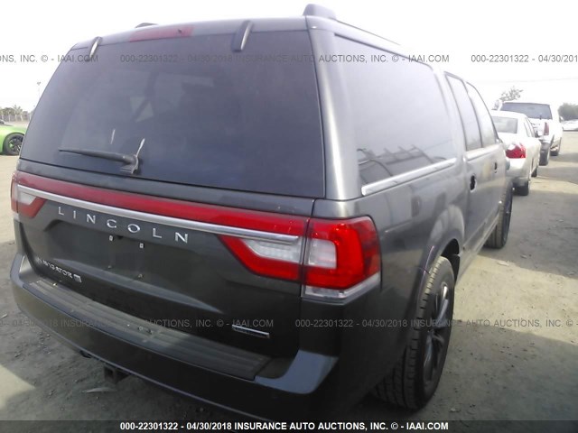 5LMJJ3JT9GEL01724 - 2016 LINCOLN NAVIGATOR L/SELECT GRAY photo 4