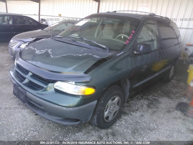 2B4GP25R2XR390156 - 1999 DODGE CARAVAN GREEN photo 2