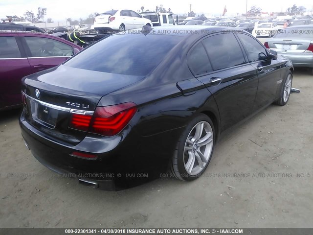 WBAYE4C5XED138368 - 2014 BMW 740 LI BLACK photo 4