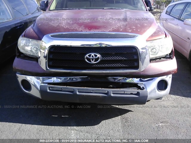 5TBEV54127S459005 - 2007 TOYOTA TUNDRA CREWMAX SR5 RED photo 6