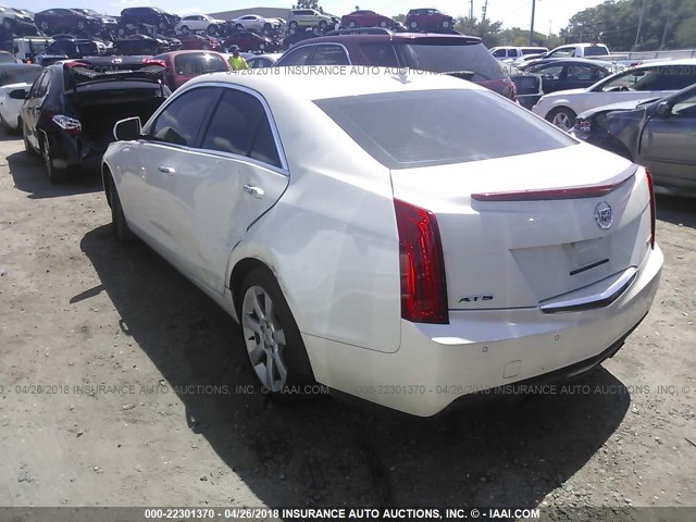 1G6AB5SX7E0167410 - 2014 CADILLAC ATS LUXURY WHITE photo 3