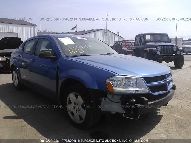 1B3LC46KX8N176171 - 2008 DODGE AVENGER SE BLUE photo 1