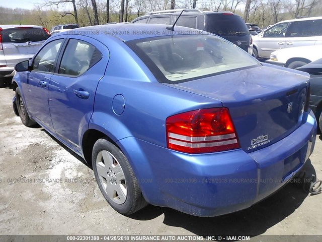 1B3LC46KX8N176171 - 2008 DODGE AVENGER SE BLUE photo 3